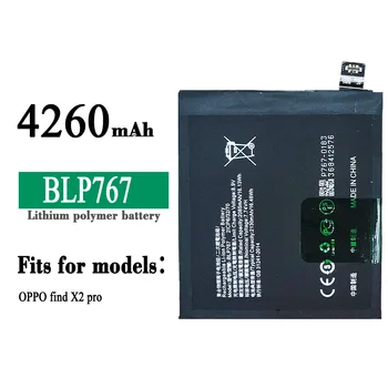 100% Oginal באיכות גבוהה סוללה עבור oppo find X2 pro BLP767 4260mAh טלפון נייד מובנה סוללות ליתיום