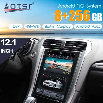 12.1 אינץ ' טסלה סגנון מסך מגע עבור פורד מונדיאו 2013-2018 אנדרואיד רדיו במכונית מולטימדיה נגן וידאו GPS Navigator 8G+256G