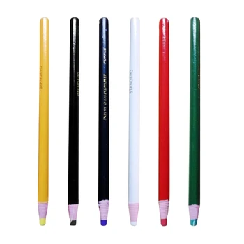 12Pcs לקלף סין סמנים גריז עפרונות מכאניים שעווה עיפרון סימון עבור ויניל מתכת עץ, נייר, בדים