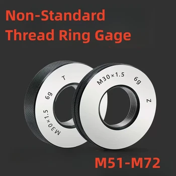 1SET(1*עבור+1*הולך) M51-M72 סטנדרטי מטרי בסדר שן חוט טבעת מד 6g למדוד כלי M51M52M53M54-M72 X1.5 0.5 1.25 0.75 2