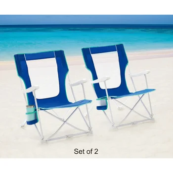 2-Pack קיפול קשה הזרוע תיק החוף כיסא לשאת את התיק, BlueOutdoor נייד כיסא מתקפל
