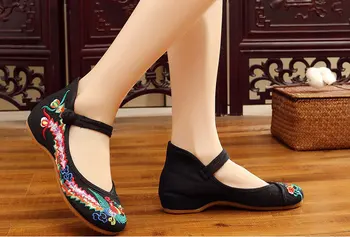 2022 חדש מזדמנים נעלי בד רקום נעלי חתונה נעליים רוח לאומית ריקודי צמר האו-001-LINGZI