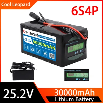 6s4p 24V 30Ah 18650 סוללה סוללת ליתיום 25.2 v אופניים חשמליים ממונעים /חשמליים/Li ion סוללה עם קיבולת מחוון