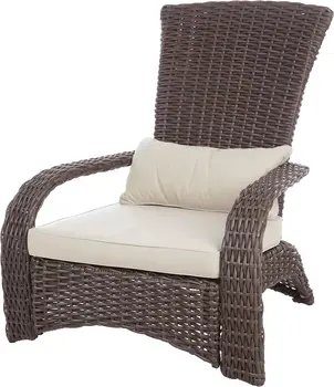Coconino נצרים כיסא הטרקלין כל מזג אוויר נצרים כורסה קל משקל עמיד Adirondack סגנון כולל 3