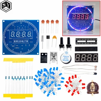 DS1302 סיבוב תצוגת LED אזעקה אלקטרונית שעון מודול DIY ערכת LED תצוגת טמפרטורה