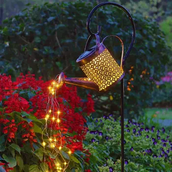 E2 סולארית led מחרוזת אור מנורה חיצונית מזלף אור שמש גן עיצוב מתכת רטרו מנורה חיצונית שולחן פטיו הדשא בחצר אמנויות