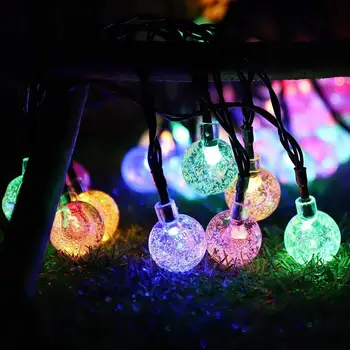 LED סולארית קצף הביצים טיפות מים אורות מחרוזת חיצוני קמפינג עמיד למים החצר קישוט צבעוניים מהבהבים String