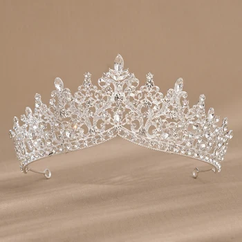 Miallo הבארוק בציר נסיכה מלכה כלה הכתר הכובעים קריסטל כתר לנשים החתונה כתר השיער השמלה, אביזרים, תכשיטים
