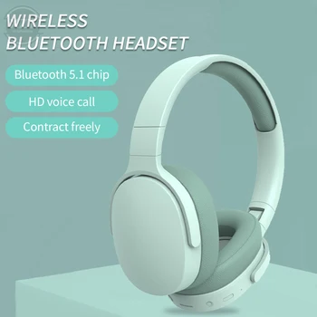 P2961 המשחקים אוזניות Bluetooth האלחוטי 5.1 אוזניות נייד מתקפל סטריאו HD קורא אוזניות אוזניות עם Micphone