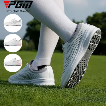 PGM נקבה שיפוע פנאי גולף נעלי נשים לנשימה רשת גולף נעלי בנות החלקה חתיכים חיצוני נעלי ספורט