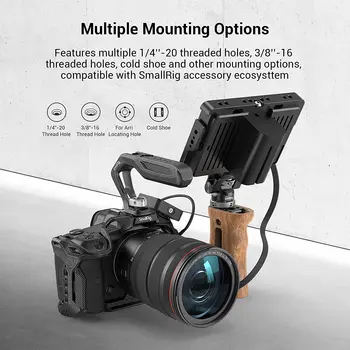 SmallRig R5 R6 הכלוב Kit Canon EOS R5 R6 ראי מצלמה DSLR כלוב עם גג להתמודד עם ומסור כבל קלאמפ