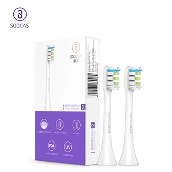 SOOCAS מקורי החלפת מברשת השיניים ראשי חליפה SOOCAS X1 X3 X3U X5 סוניק חשמלי שיניים מברשת ראשי