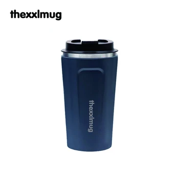 thexxlmug ספל עם כיסוי נירוסטה, סיליקון, מתכת קפה מבודד מים כוס נייד חיצוני נייד גביע