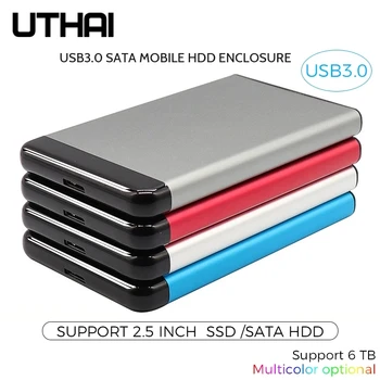 UTHAI T44 USB3.0 מתחם HDD 2.5 אינטש SSD SATA Hard Drive תיבת צבע רב מובייל HDD מקרה 6 תמיכה שחפת 2020 חדש
