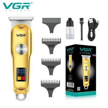 VGR שיער קליפר נטענת שיער מכונת חיתוך אלחוטית גוזם שיער חשמלי תספורת תצוגה דיגיטלית קליפר לגברים V-290