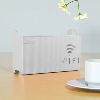 Wireless Wifi נתב מדף קופסא לאחסון תלייה על קיר פלסטיק ABS ארגונית בקופסא כבל כוח סוגר ארגונית תיבת עיצוב הבית