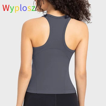 Wyplosz התעמלות נשים, יוגה, חולצות האפוד כושר נוח Activewear ייבוש מהיר לנשימה הדוק סביב הצוואר קולר משלוח חינם