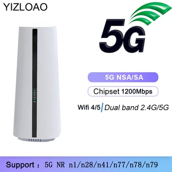 YIZLOAO M55 5G Wifi נתב 1200Mbps אלחוטית CPE NSA SA שער Dual Band 2.4 G/5GHz נייד נקודה חמה מודם AP בתוך אנטנה