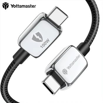 Yottamaster USB C כבל 4ft מהר תשלום PD100W טעינה מהירה כבל מסוג C-20V/5A(מקס) עבור Samsung Galaxy Huawei Macbook iPad