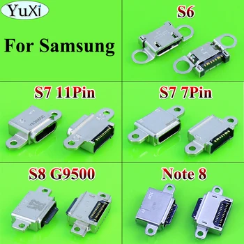 YuXi עבור סמסונג על Galaxy S8 G950 G950F S6 S7 הערה 8 טעינת USB יציאת מחבר אחראי הרציף שקע ג ' ק