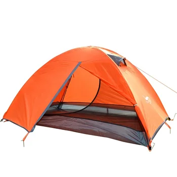 אוהל תרמילאים 2 אדם שכבה כפולה קמפינג אוהלי 4 עונות עמיד למים לנשימה נייד קל משקל לנסוע לאוהל.