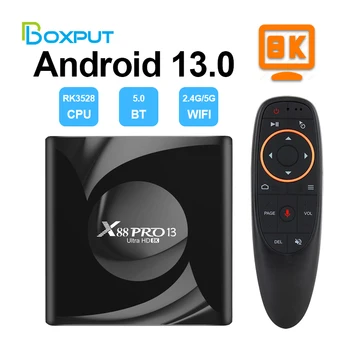 אנדרואיד 13.0 X88 PRO 13 הטלוויזיה Box OTA Rockchip RK3528 4K 2.4 G 5G Wifi 6 64G 32GB 16GB BT5.0 Global Media Player להגדיר העליון מקלט