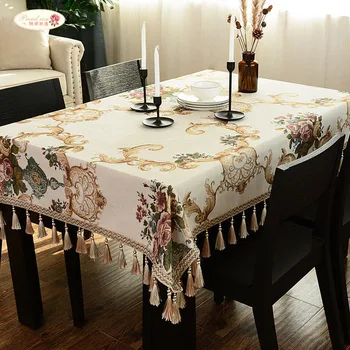 גאה רוז האירופי שניל בד שולחן לעבות מפות משק הבית מלבני בד כיסוי Dustproof מותאם אישית