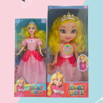 חדש חמוד אפרסק נסיכה קלאסית בובה בובות ויניל מוסיקה בובות לילדים, מתנת יום הולדת מתנה לחג המולד