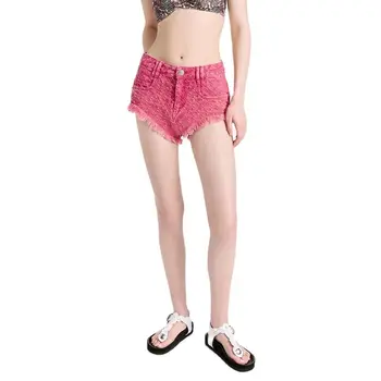 כבד שטף ציצית מכנסי ג ' ינס קצרים 2023 הקיץ החדש y2k אישיות חלולה סקסי, רזה אופנה מגוונים של נשים מכנסיים קצרים