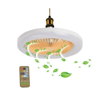 מאוורר תקרה עם תאורה 30W שלט רחוק מקורה LED אור שקט חדר שינה עיצוב מטבח המנורה אוהדים LED Smart אוהד אור