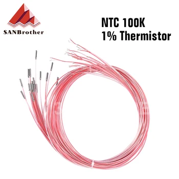 מדפסת 3D הלאומית 100K 1% Thermistor 3*15mm פלדה ראש טמפרטורה כבל 1.4 מטר אביזרים חם!!!