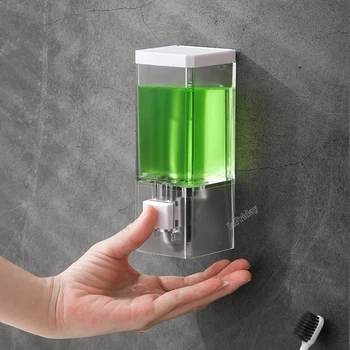 מדריך סבון מיכל שקוף קיר רכוב שירותים חיטוי ג ' ל מקלחת שמפו המכיל בקבוק