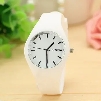 מזדמן בסגנון פשוט ג ' לי-קוורץ שעון סיליקון רצועה גבירותיי שעון צמיד מתנה מושלמת שעונים לנשים Relojes גבר 2021