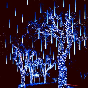 מטר מטאורים LED מחרוזת אורות פיות רחוב זרי חג המולד אור גן DIY חג המולד קישוטים הביתה חיצונית וילונות