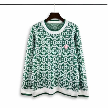 קזבלנקה ירוק אקארד לוגו סוודר גברים, נשים, טניס מועדון קאסה בלנקה מזדמן מנופחים האיכות הטובה ביותר חולצות בגדים