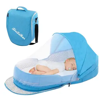 קיפול עריסה ניידת תינוקות במיטה הכיסא ונסיעות עריסה מתקפלת עם לנשימה רשת רשתות, ליד המיטה רדום היילוד