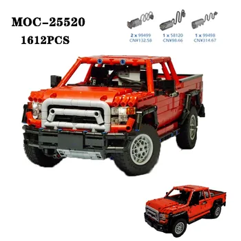 קלאסי MOC-25520 בניין סופר טנדר קושי גבוהה הרכבה 1612PCS חלק דגם למבוגרים וילדים צעצוע מתנות