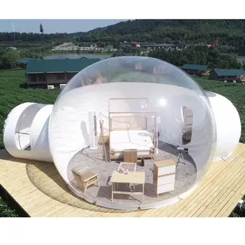 קמפינג תחת כיפת השמיים שקוף מתנפח בועה אוהל דו-גלגלי ברור גן הבית האוויר בקתה Starry Sky Lodge עם חינם מפוח