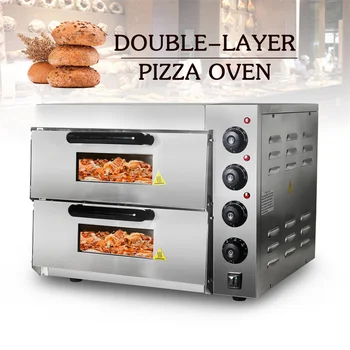 שתי שכבות פיצה מכונת תנור מסחרי קיבולת גבוהה לחם לעכב את התנור Shaobing אפתה עוגה אפייה ובישול בתנור חשמלי