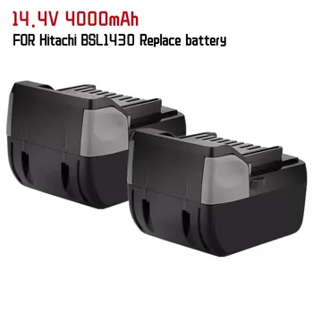תחליף 14,4 V 4000mAh Hitachi ליתיום-ionen batterie pack für כלי חשמל קומבו קיט BSL1430 BSL1460B BSL1830 BSL1860B