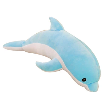 דולפין ממולאים בפלאש צעצוע לחבק חג המולד ילדים מלאכותיים בעלי חיים ישנה כרית החברה הימית באוקיינוס קטיפה דולפין